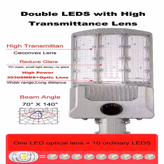 Luz de calle del panel solar del LED del ahorro de energía del camino al aire libre impermeable del poder del alto brillo IP65 con poste
