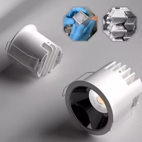 55 mm recortado baño inteligente dormitorio cuadrado redondo LED interior iluminación comercial panel empotrado Downlight techo empotrado COB proyector Spot Down Light
